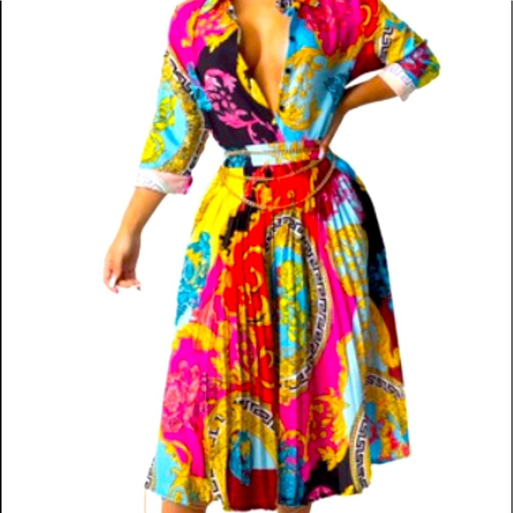 Long pleaded dress